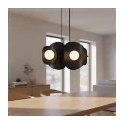 Lustre suspenso em cabo ELEMENTI 4xG9/8W/230V, preto