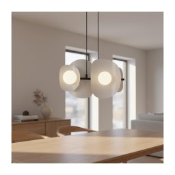 Lustre em cabo ELEMENTI 4xG9/8W/230V cinzento