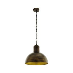 Eglo 79442 - Lustre com corrente GOLDING 1xE27/60W/230V pátina