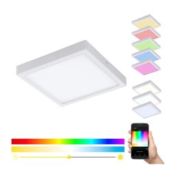 Eglo 33209 - Candeeiro de tecto LED RGBW dimerizável FUEVA-C LED/21W/230V 30x30 cm branco