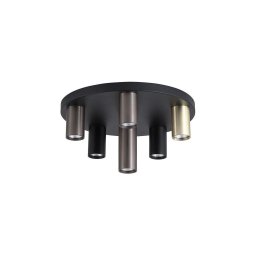 Searchlight 50570-6BK - Candeeiro de tecto TUBES 6xGU10/10W/230V Ø 40 cm