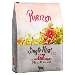 2,5kg Vaca com flores de hibisco Single Meat Purizon ração para gatos