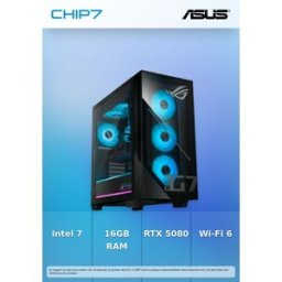 Desktop Gaming ASUS ROG - Intel Ultra 7 265F / Nvidia RTX 5080 16GB / 64GB DDR5 / 2TB SSD / Wi-FI 6 / Windows 11 Home - G700 TFi