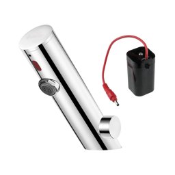 Deante BQR_P29R - Torneira de lavatório sem toque SENSE 4xAA aço inox polido