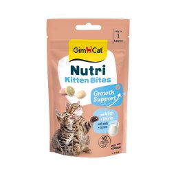 40g Nutri Kitten Bites com leite GimCat snacks para gatos