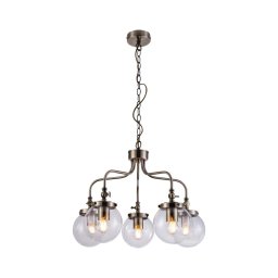 Candelabro suspenso BALLET 5xE27/40W/230V cromado mate