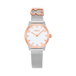 Tous Relógios femininos Relógio analógico EPIC ICON KDT com pulseira de aço e mostrador em madrepérola.