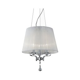 Ideal Lux - Candeeiro suspenso PEGASO 3xE14/28W/230V diâmetro 40 cm cromado brilhante