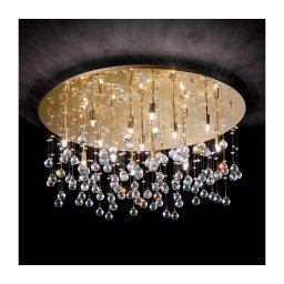 Ideal Lux - Iluminação de teto em cristal LED MOONLIGHT 15xG9/3W/230V diâmetro 80 cm dourado