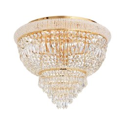 Ideal Lux - Iluminação de teto em cristal DUBAI 6xE14/28W/230V diâmetro 52 cm dourado