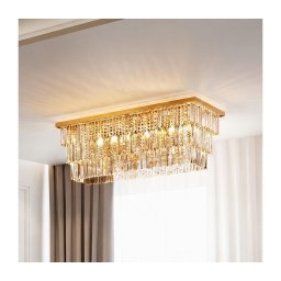 Ideal Lux - Candeeiro de tecto MARTINEZ 8xE14/40W/230V dourado