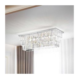Ideal Lux - Candeeiro de tecto MARTINEZ 8xE14/40W/230V cromado brilhante