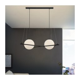 Eglo 39592 - Lustre suspenso com cabo SALVEZINAS 2xE27/25W/230V