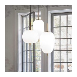 Ideal Lux - Lustre LED suspenso por cabo UMILE LED/55W/230V diâmetro 63 cm CRI 90 latão/branco