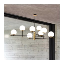 Ideal Lux - Candeeiro suspenso GOURMET 9xE14/28W/230V diâmetro 131,5 cm dourado