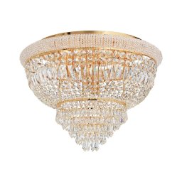 Ideal Lux - Iluminação de teto em cristal DUBAI 24xE14/28W/230V diâmetro 78 cm dourado