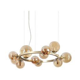 Ideal Lux - Lustre LED suspenso por cabo PERLAGE 11xG9/3W/230V Ø 73 cm dourado/fumê