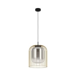 Eglo 39695 - Lustre suspenso por cabo CAMINATA 1xE27/40W/230V preto/dourado