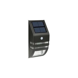 Luz solar LED de pared con sensor LED/3,7V 500 mAh IP44 negro
