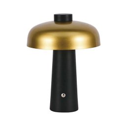 Lâmpada de mesa LED recarregável dimmável 3W 5V 3000-6000K 1800mAh preta/dourada