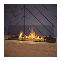 InFire - Lareira embutida BIO 8,5x60 cm 3,5kW preto