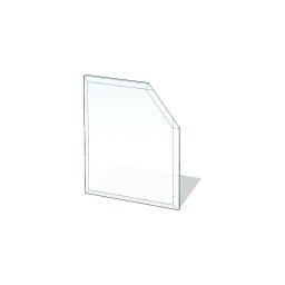 Vidro sob a lareira 1100x1100x8 mm quadrado biselado