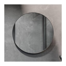 Espelho de casa de banho BORGSTED, diâmetro 80 cm, preto