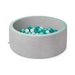 B-Toys - Piscina seca para crianças com bolas diâmetro 89 cm cinzento/turquesa
