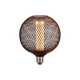 Searchlight 26003BK - Lâmpada LED decorativa em malha metálica E27/4,5W/230V 2700K