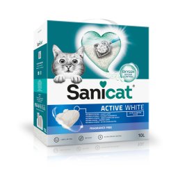 10l Sanicat Active White areia para gatos