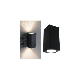 Paulmann 94328 - 2xLED/2,8W IP44 Iluminação de parede exterior FLAME 230V antracite