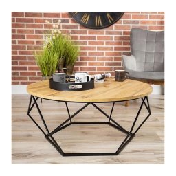 Mesa de centro DIAMOND 40x90 cm preto/castanho