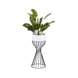Floreira de metal LOFT 46x20 cm preto/branco