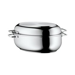 WMF - Assadeira oval com tampa 41x28,5 x18 cm aço inoxidável