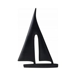 Decoração de mesa em resina, 28 cm — preta