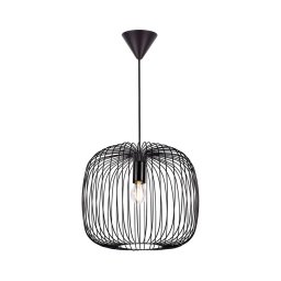 Nordlux - Pendente BERONI em cabo 1xE27/60W/230V, preto, Ø 40 cm