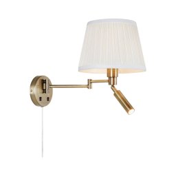 Markslöjd 109017- Lâmpada de parede LED PIVOT 1xE27/40W/230V + LED/4W creme/latão