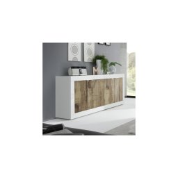 Cômoda NERILA branca/castanha