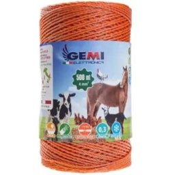 Gemi Elettronica Fio condutor para cerca elétrica 500 m 4 mm² alta resistência longa distância para vedação elétrica para gado cavalos javalis gemi