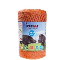 Gemi Elettronica Fio condutor para cerca elétrica 500 m 6 mm² alta resistência longa distância para cerca eletrificada para gado cavalos javalis gemi