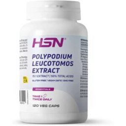 HSN Extrato de polypodium leucotomos (15:1) 250 mg - 120 cápsulas veg - Pele, cabelo e unhas - Cápsulas Vegetales - 120 Serviços