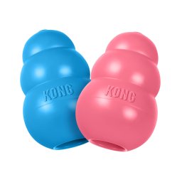 KONG brinquedo cão L rosa + Ziggies Enhanced Puppy M/L (227 g)