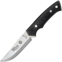 MUELA lâmina full tang de 110mm tratamento CRYO-T, MICARTA preta, inclui iniciador de fogo VIKING.M-