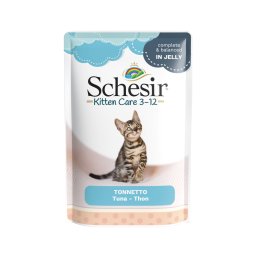 6x85g kitten atum saquetas gelatina Schesir comida húmida gatos