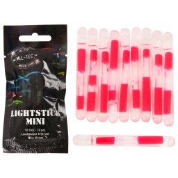 Mil-Tec Chemlights Mini 4 cm, vermelho (10 Unidades) 14931510