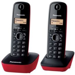 TELEFONE SEM FIOS PANASONIC TG1612 DUO VERMELHO