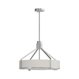 Open Design OR85624 - Lustre de haste DORETTO 4xE27/15W/230V Ø 50 cm cromado fosco/branco