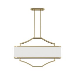 Open Design OR84856 - Lustre com haste GERDO OVALE 6xE14/12W/230V latão/branco