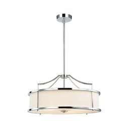 Open Design OR80872 - Lustre em haste STANZA, 4xE27/15W/230V, diâmetro 55 cm, acabamento cromado/branco