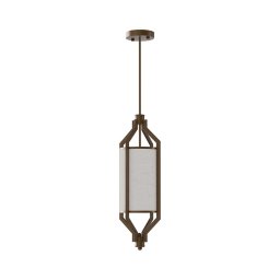 Open Design OR85877 - Lustre ZUNDO em haste 1xE27/15W/230V castanho/bege
